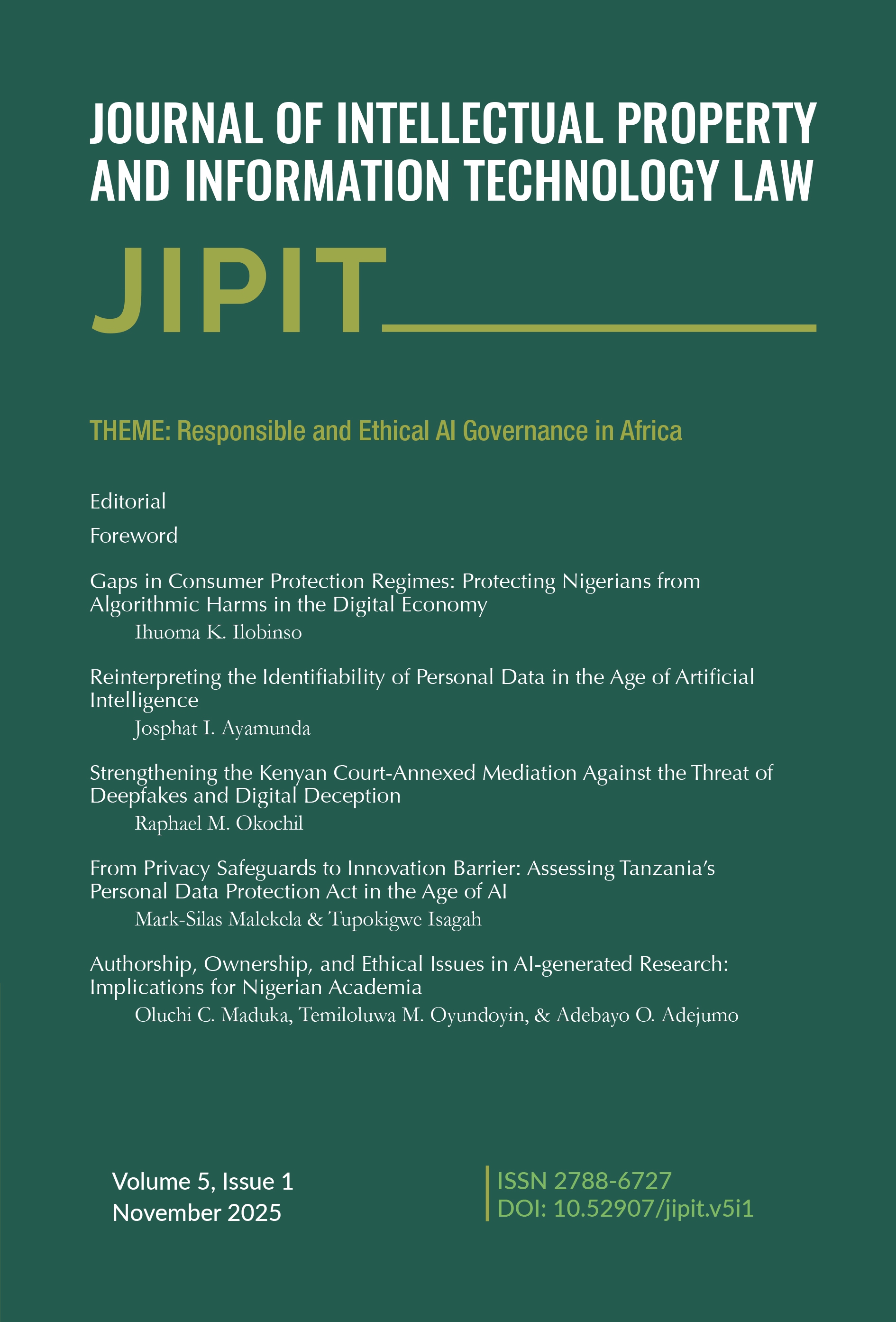 					View Vol. 5 No. 1 (2025)
				